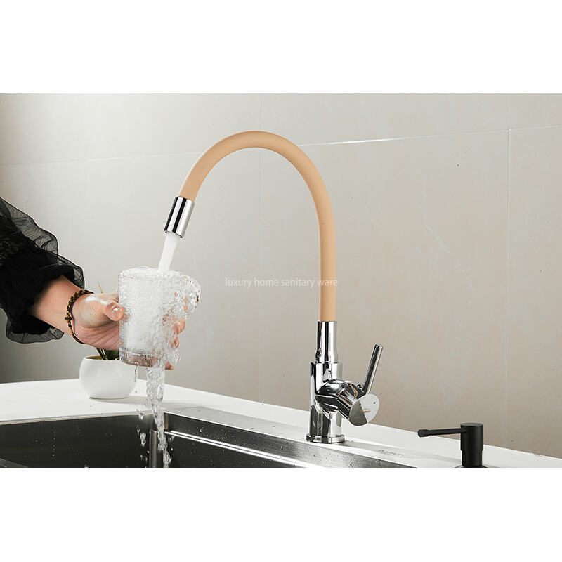 Best-selling Kitchen Deck Is Equipped with 360 Faucet, High-quality Universal Faucet-khaki Hot and Cold Mixer Faucet factory