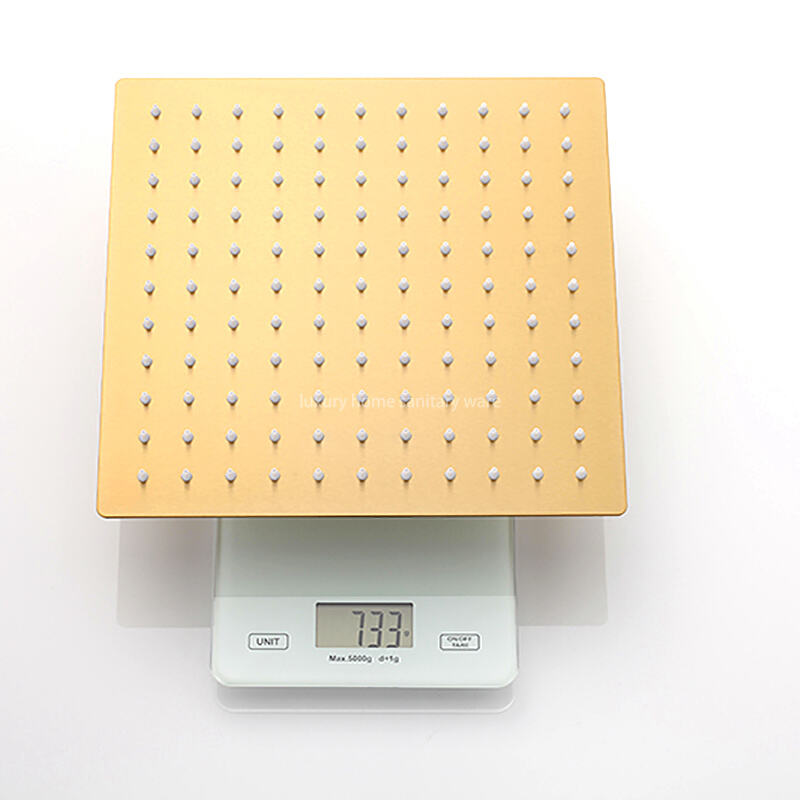 High Quality Brass Waterfall Thermostatic Shower Set Hotel Bathroom Concealed Brushed Gold Shower Faucet with Hand Shower factory