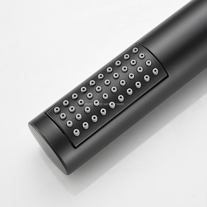 Modern Bathroom Shower Set Simple Black Round bar Constant Temperature Shower Faucet Set supplier