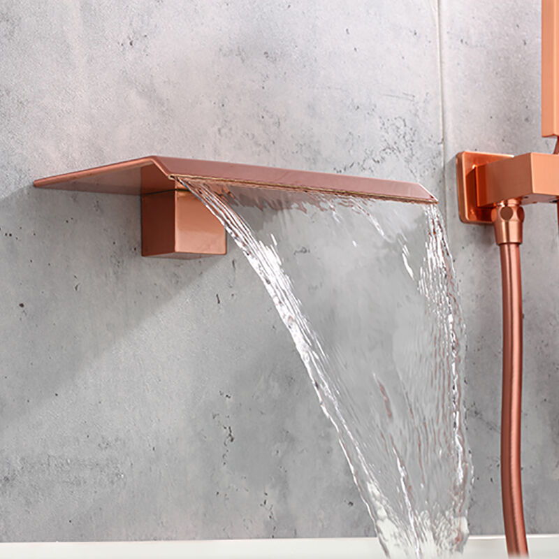 Hot Sale Bathtub Faucet with Hand-held Shower Concealed Bathtub Faucet Bathroom Hot and Cold Shower Three-piece Set factory