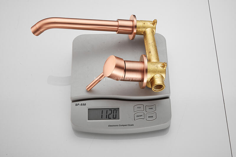 Factory-customized Modern Single-handle Wall-mounted Brass Basin Faucet Drawing Cold and Hot Water Mixer Faucet 2-hole Bathroom. manufacture