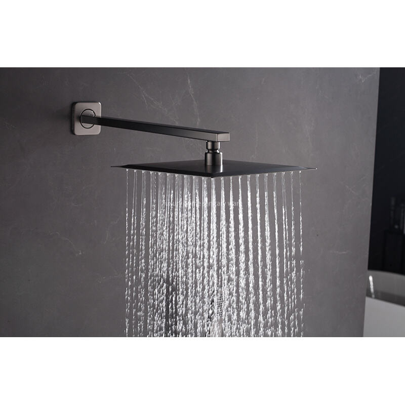 Matte Black Round Bathroom Bathtub Shower System Set Constant Temperature Shower Faucet Rain Shower Mixer supplier