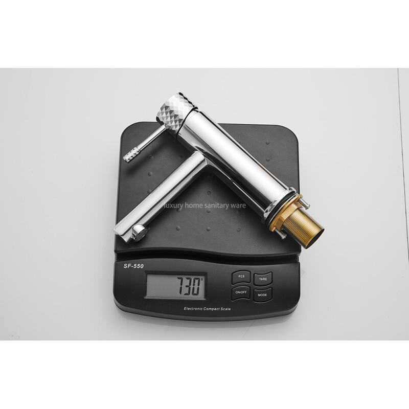 Hot-selling Basin with Short Straight Mouth-carved Handle-electroplating Bathroom Basin Faucet factory