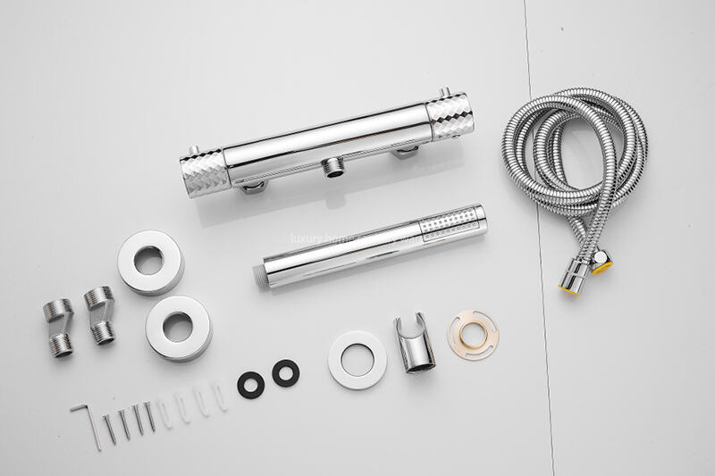 New Advanced Bathtub Shower Set Bathroom Faucet Brush Shower Mixer Constant Temperature Bathtub Shower Faucet details