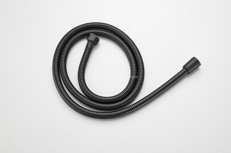 Modern Bathroom Shower Set Simple Black Round bar Constant Temperature Shower Faucet Set manufacture