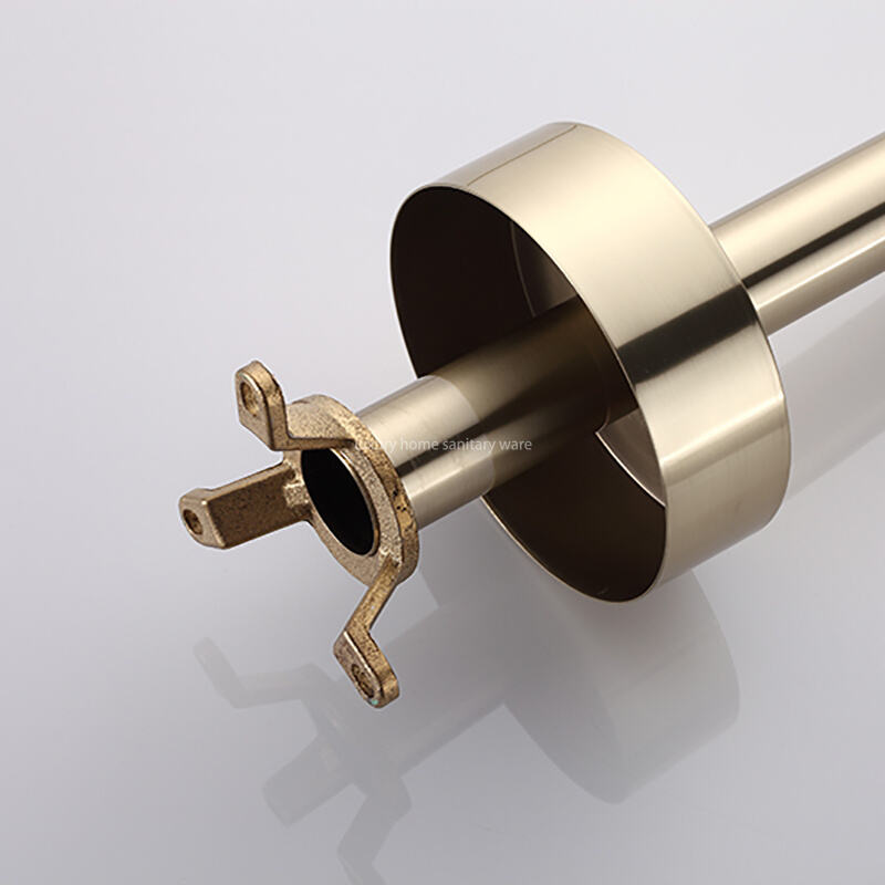 Best-selling Floor Handles-brushed Zirconium Gold Bathtub Faucet Bathroom Independent Bathtub Faucet details