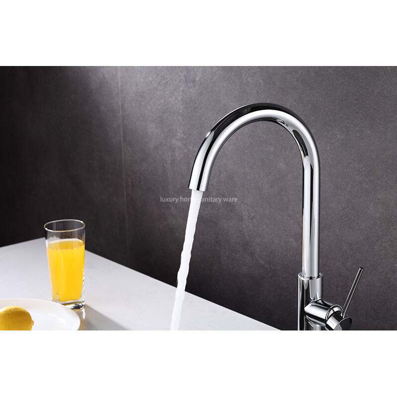 Modern Simple Kitchen Sink Faucet Household Hot and Cold Multifunctional Telescopic Rotary Pull Faucet manufacture