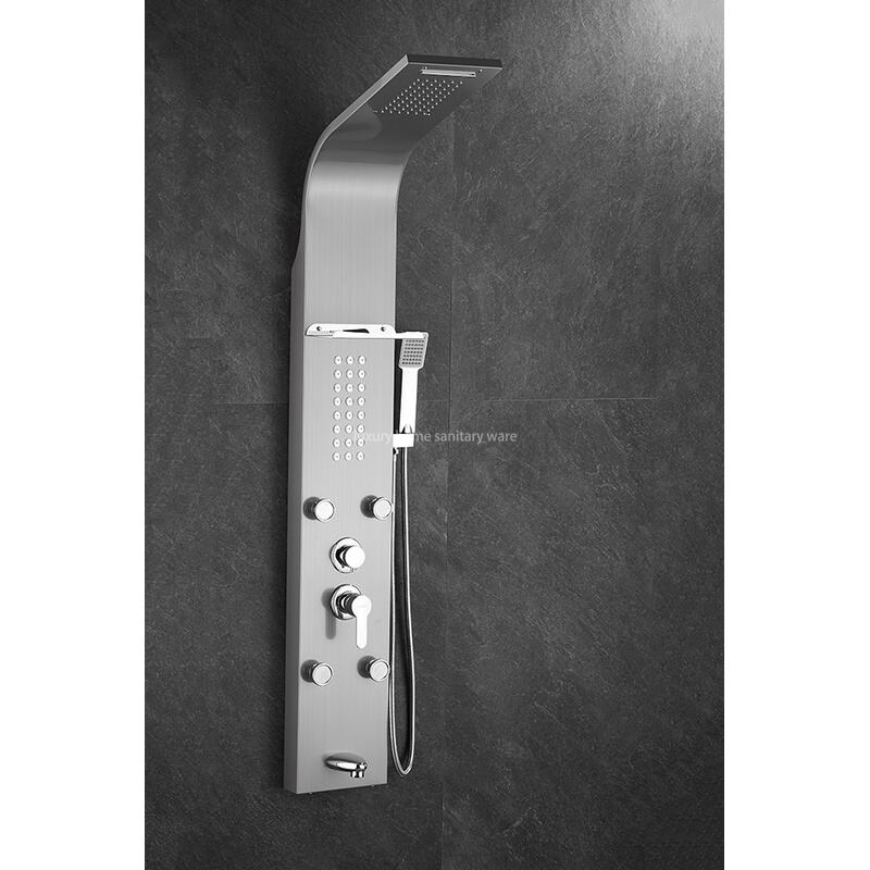 Best-selling Luxury Electroplating Shower Screen Multifunctional Bathroom Wall-mounted Waterfall Shower Panel supplier