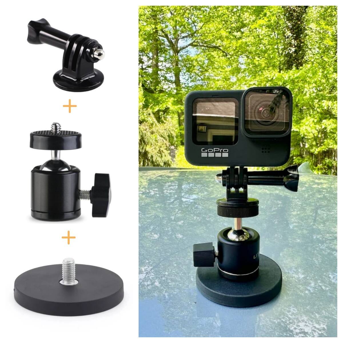 55lbs 360 Rotation Magnetic Phone and for GoPro Camera Mount 1/4 Thread for Mobile Photography and Video Capture details