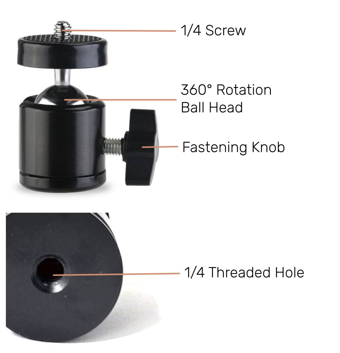 55lbs 360 Rotation Magnetic Phone and for GoPro Camera Mount 1/4 Thread for Mobile Photography and Video Capture factory