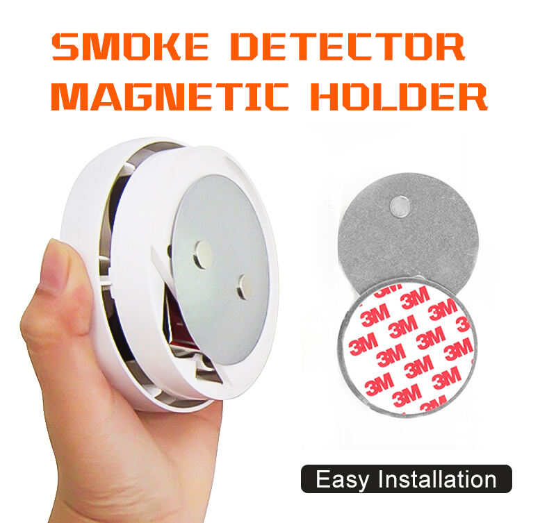 Dia.70mm Convenient operation Wireless smoke detector magnetic holder factory