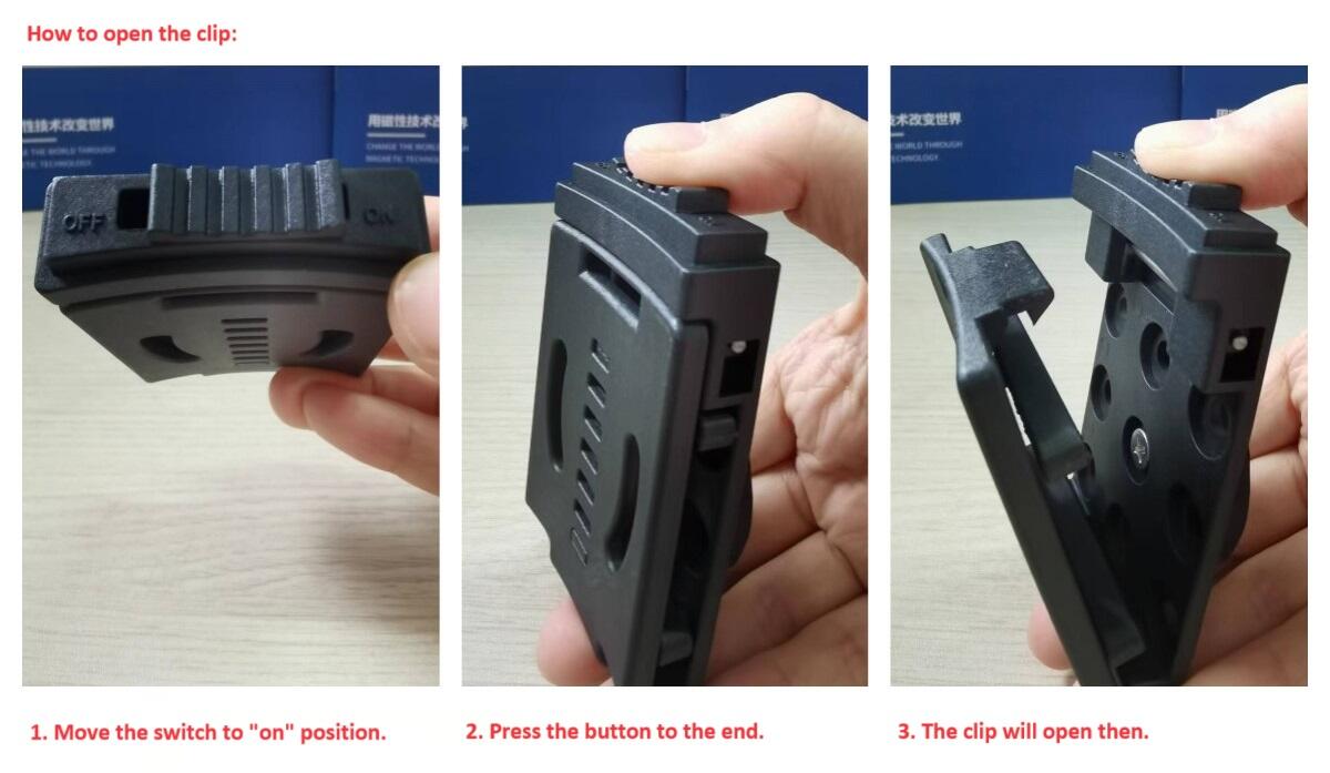 Quick Release Hands-Free Heavy-Duty Rubber Coated Magnetic Tool Holder for Belt Clip supplier