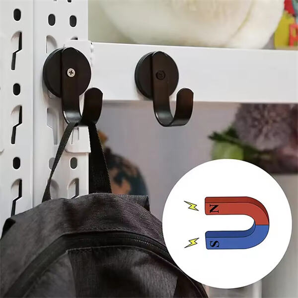 Trust in the power of our magnetic hooks for all your hanging needs.