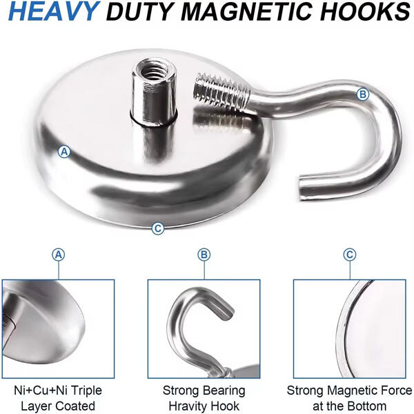 Get creative with magnetic hanging hooks for endless organization solutions.