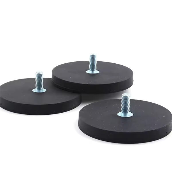 The rubber coating makes it easier to grip and handle neodymium magnets.