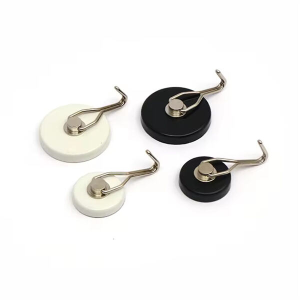White Magnetic Hooks that Stick Securely Without Leaving Marks