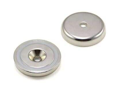 Pot magnets focus magnetic pull with a steel outer shell