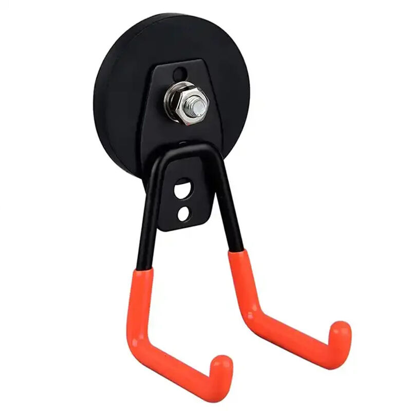 Heavy Duty Waterproof Rubber Coated Magnet Magnetic Garage Hooks for Indoor and Outdoor Hanging