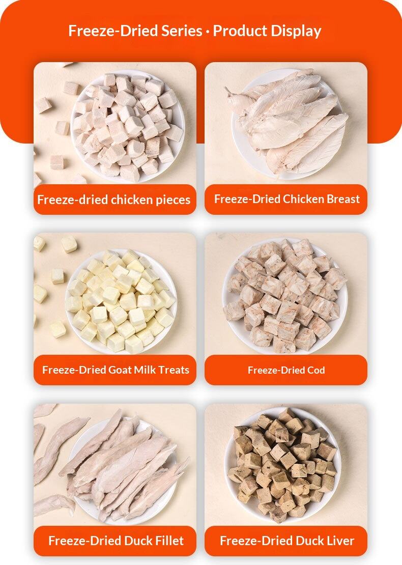 Wholesale Rainbow Freeze-Dried Chicken Cat & Dog Pet Snacks 500g Bag From Qingdao Increase Nutrition factory