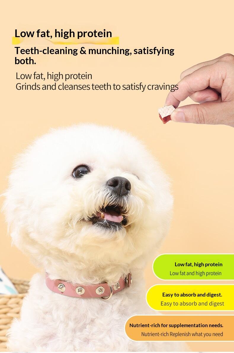 ODM Factory Direct Shandong Pet Dog Snacks Beef Pellet Meat Cube Chicken Beef Wafer Cheese Small Packaging factory