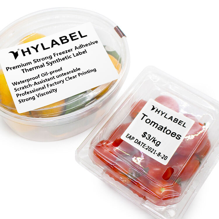 Frozen Food Sticker Labels Food Packaging Sticker for Plastic Waterproof Thermal Blank Food Label details