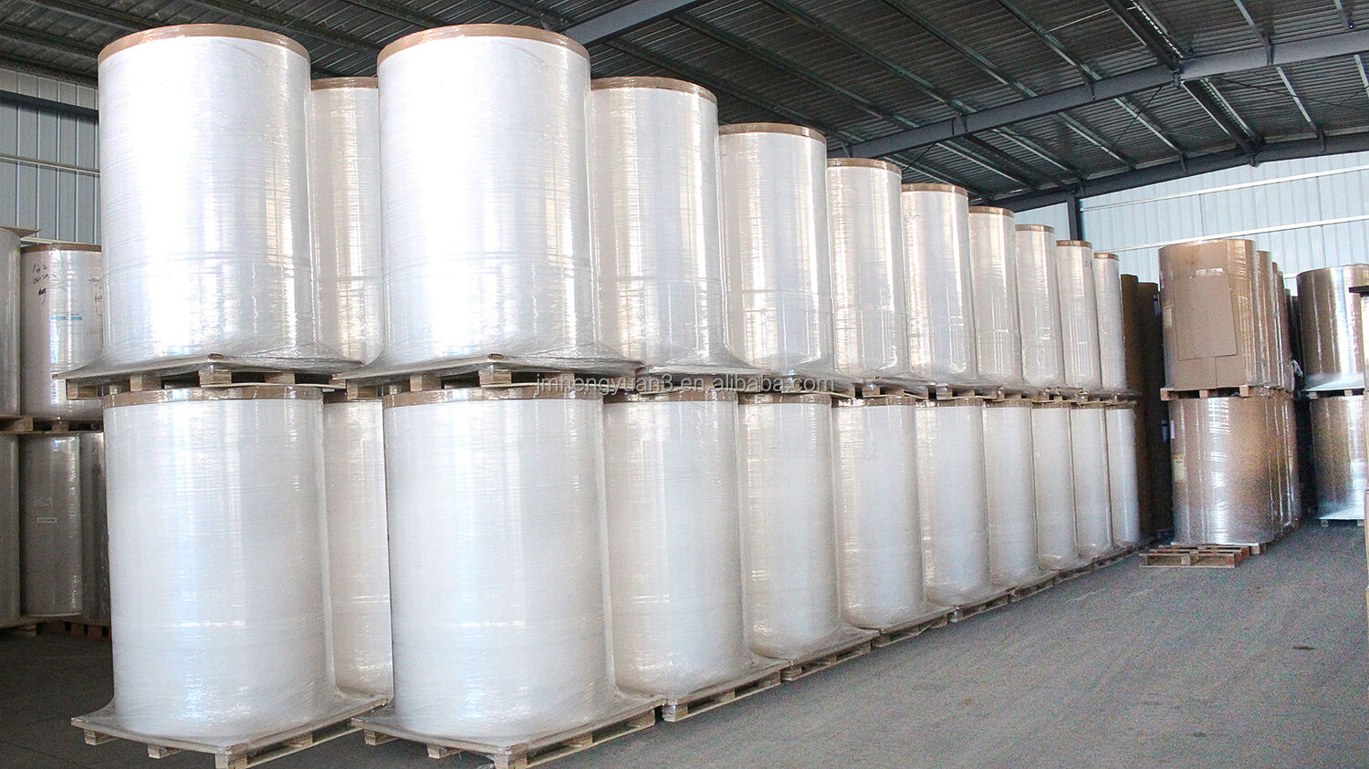 Glossy BOPP White/Sliver/Clear Jumbo Label Material Polypropylene PP Label Stock Self Adhesive Sticker Jumbo Bopp Label Sticker details