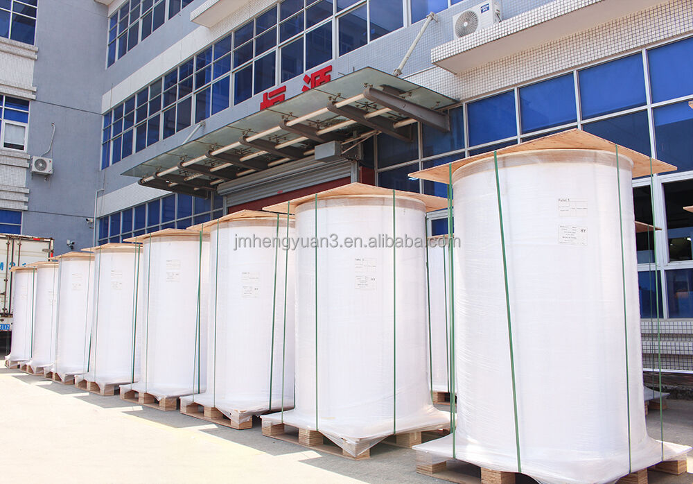 80gsm Jumbo Semi Gloss Self Adhesive Paper Thermal Transfer Label Stock Raw Material Jumbo Roll Label manufacture