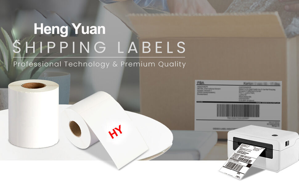 Factory Wholesale 100x150 Waterproof Waybill Barcode Sticker Roll 4x6 Fanfold Thermal Shipping Labels details
