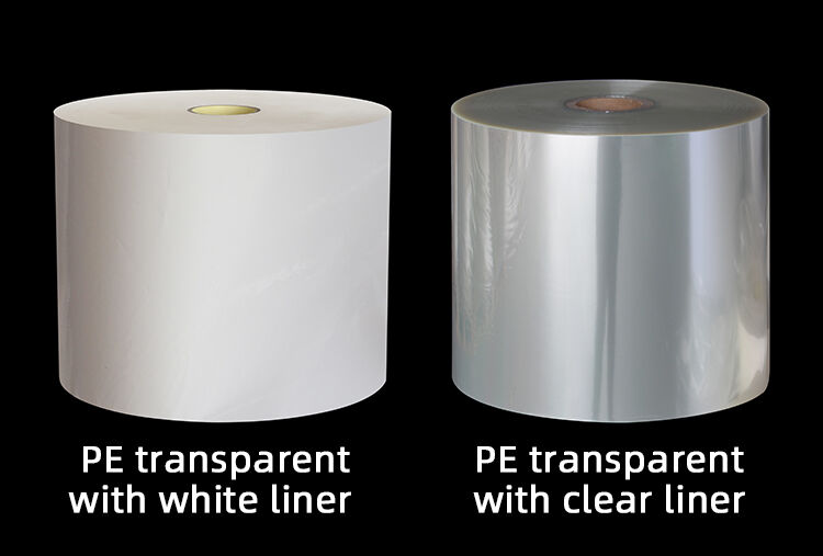 PP PE PET Clear Transparent Self Adhesive Synthetic Film Material Label Paper Jumbo Roll manufacture