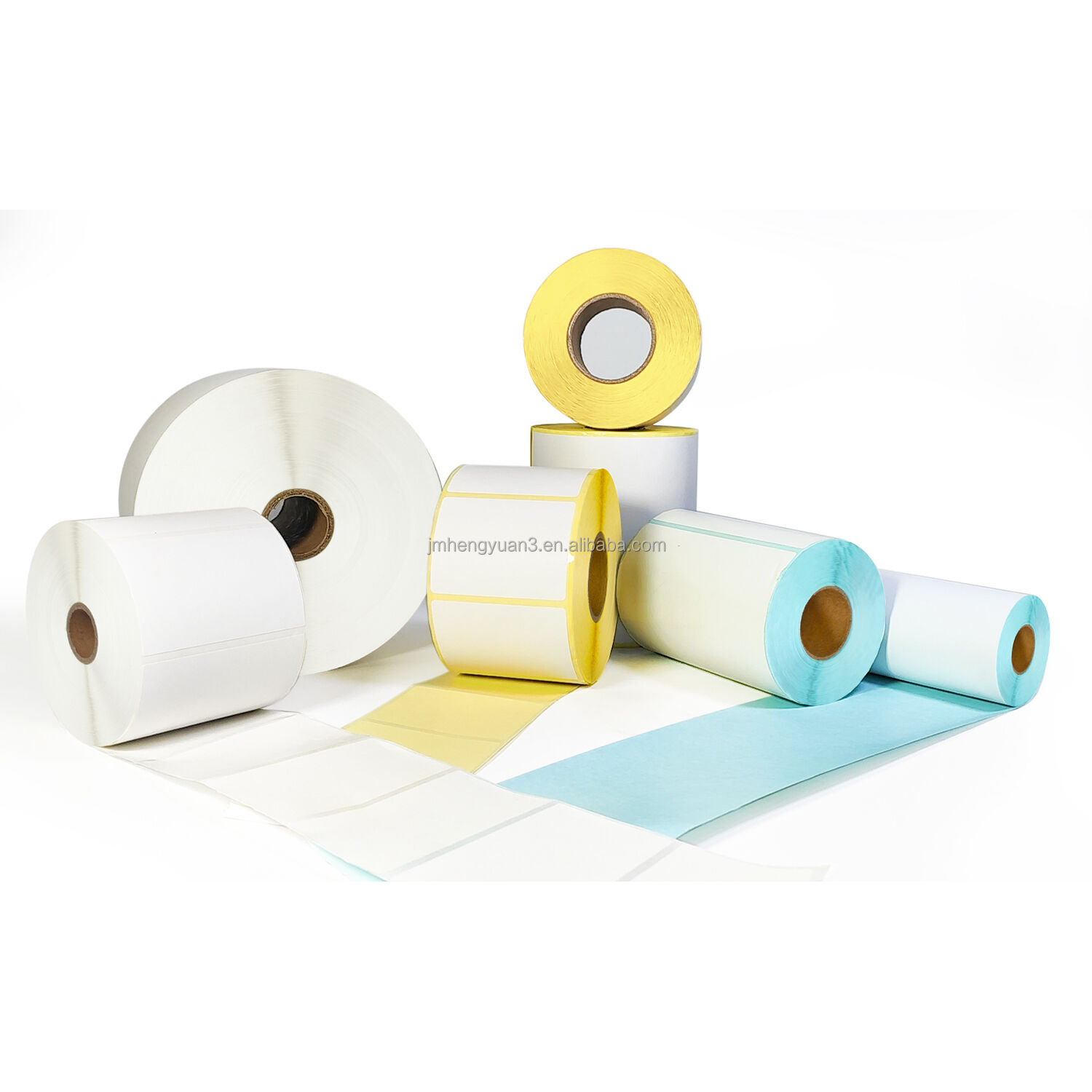 80gsm Jumbo Semi Gloss Self Adhesive Paper Thermal Transfer Label Stock Raw Material Jumbo Roll Label manufacture