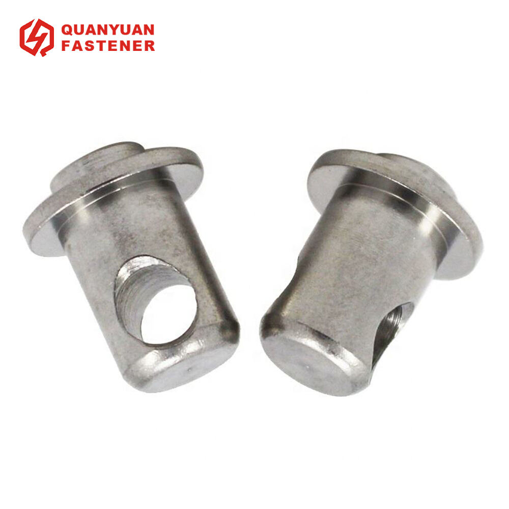 Custom Non standard Stainless Steel Headed Barrel Nut Dowel Nuts