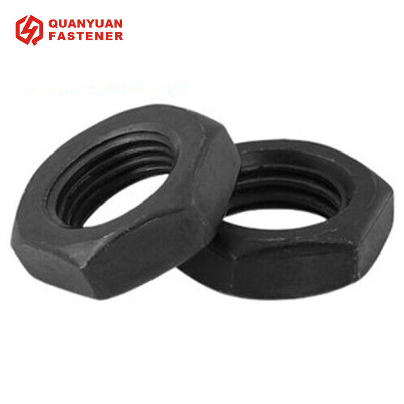 Black Carbon Steel Thin Hex Nuts