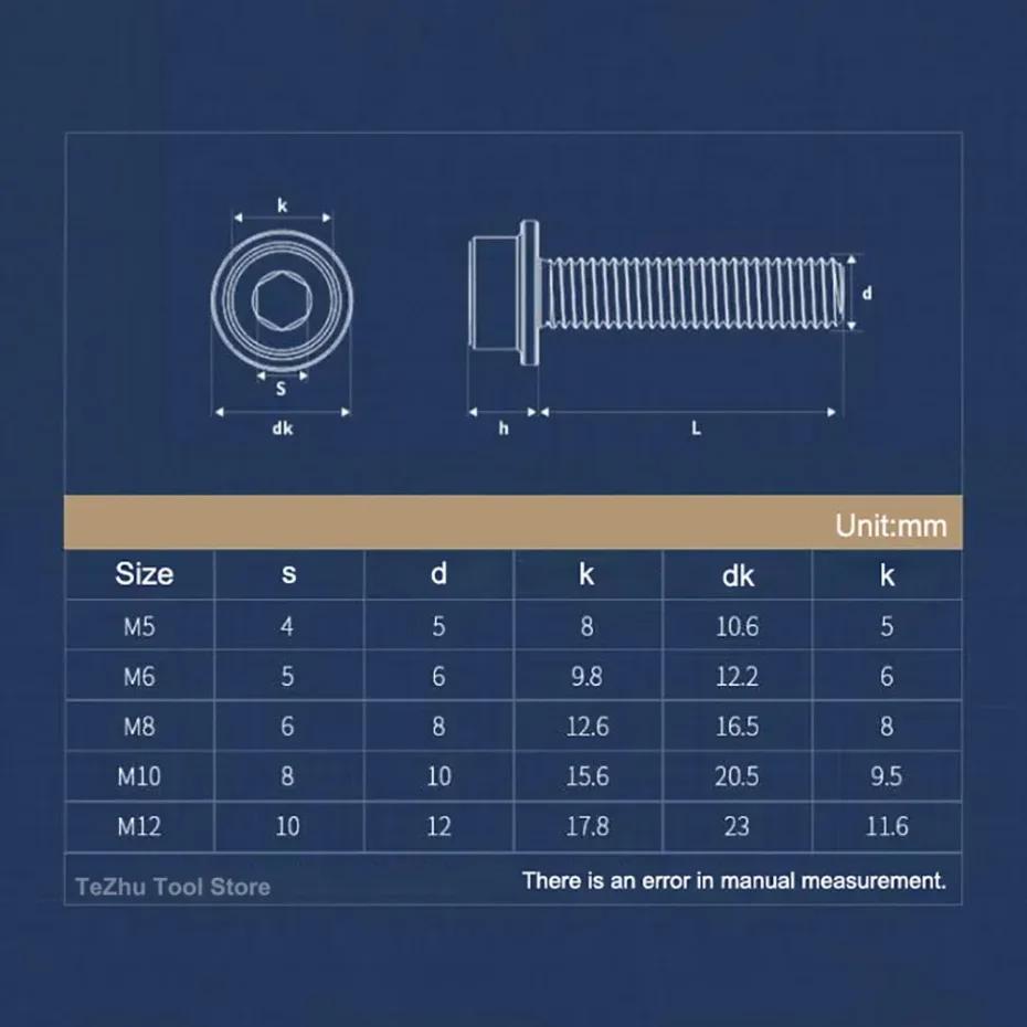 Stainless Steel Round Head Hex Socket Flange Bolt (5)