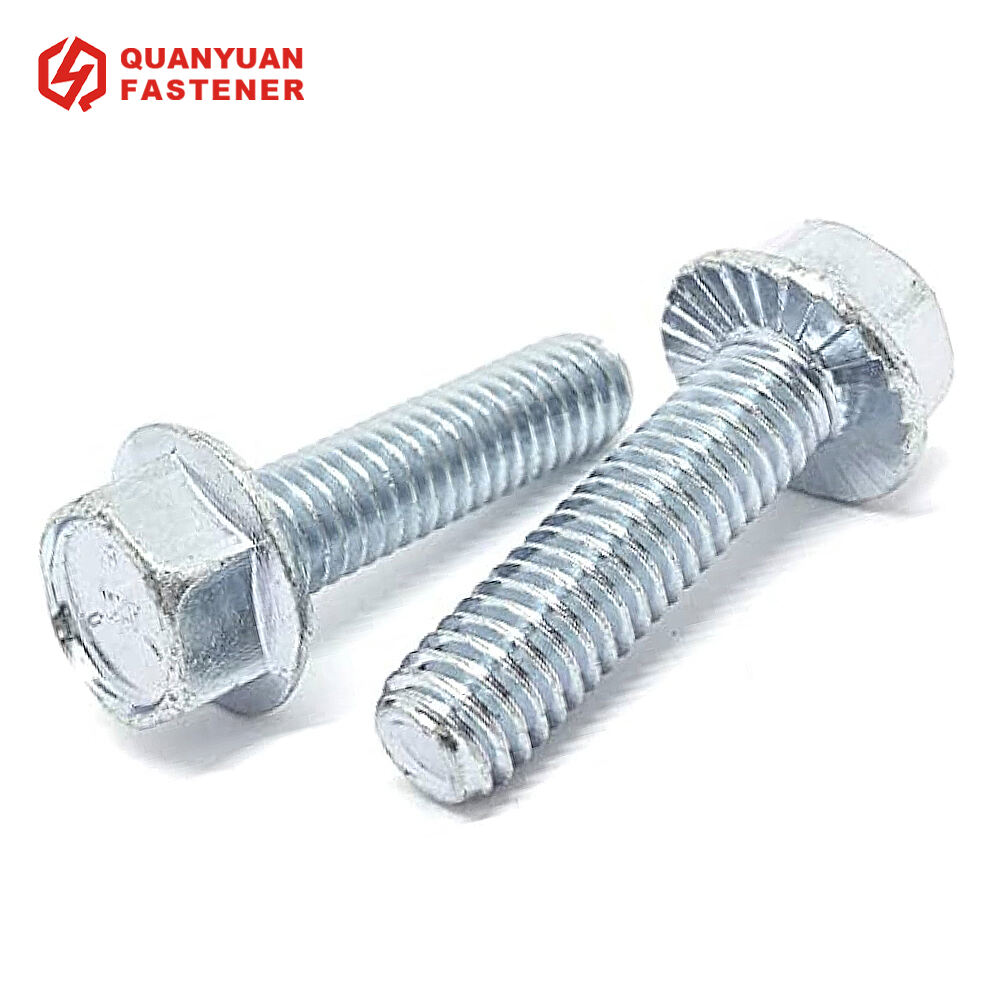 Zinc Plated Steel Serrated Flange Hex Head Bolt