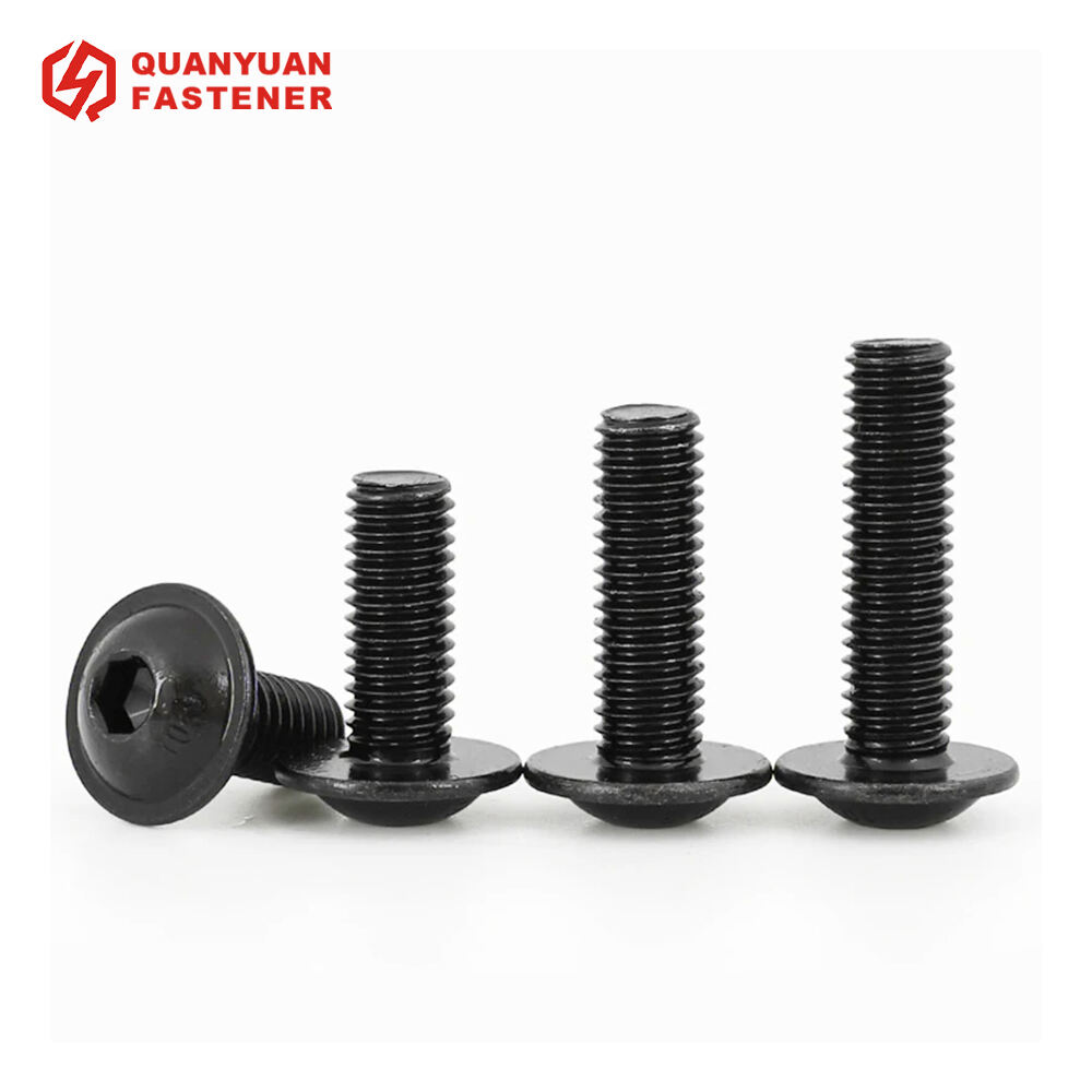 Black Round Button Flange Head Hex Socket Bolt