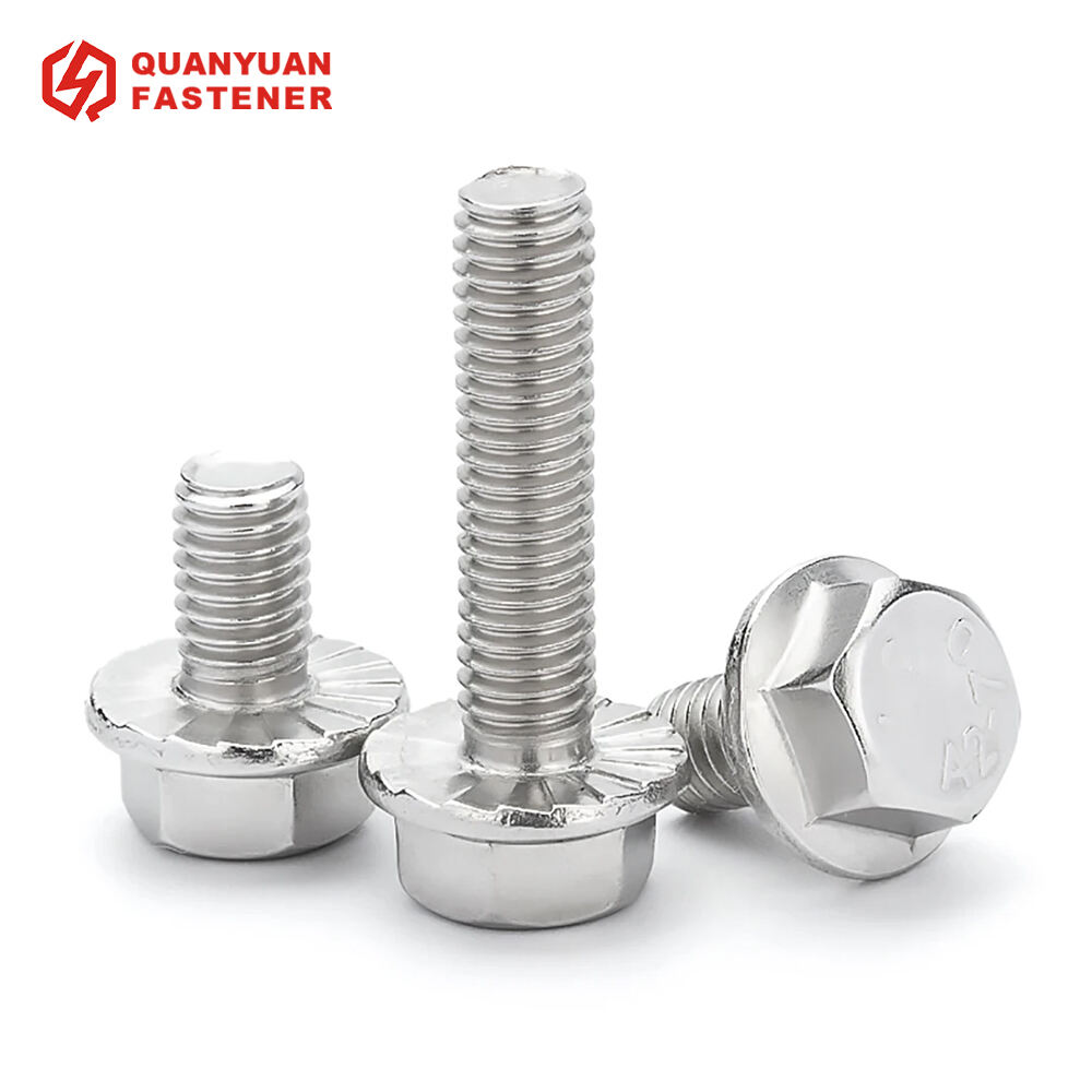 Stainless Steel Hex Flange Bolt with Serrated Glutge Cap Screw