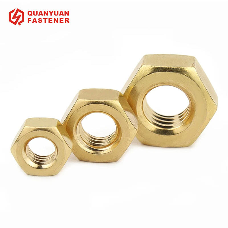 Metric Coarse Thread Brass Hex Nuts