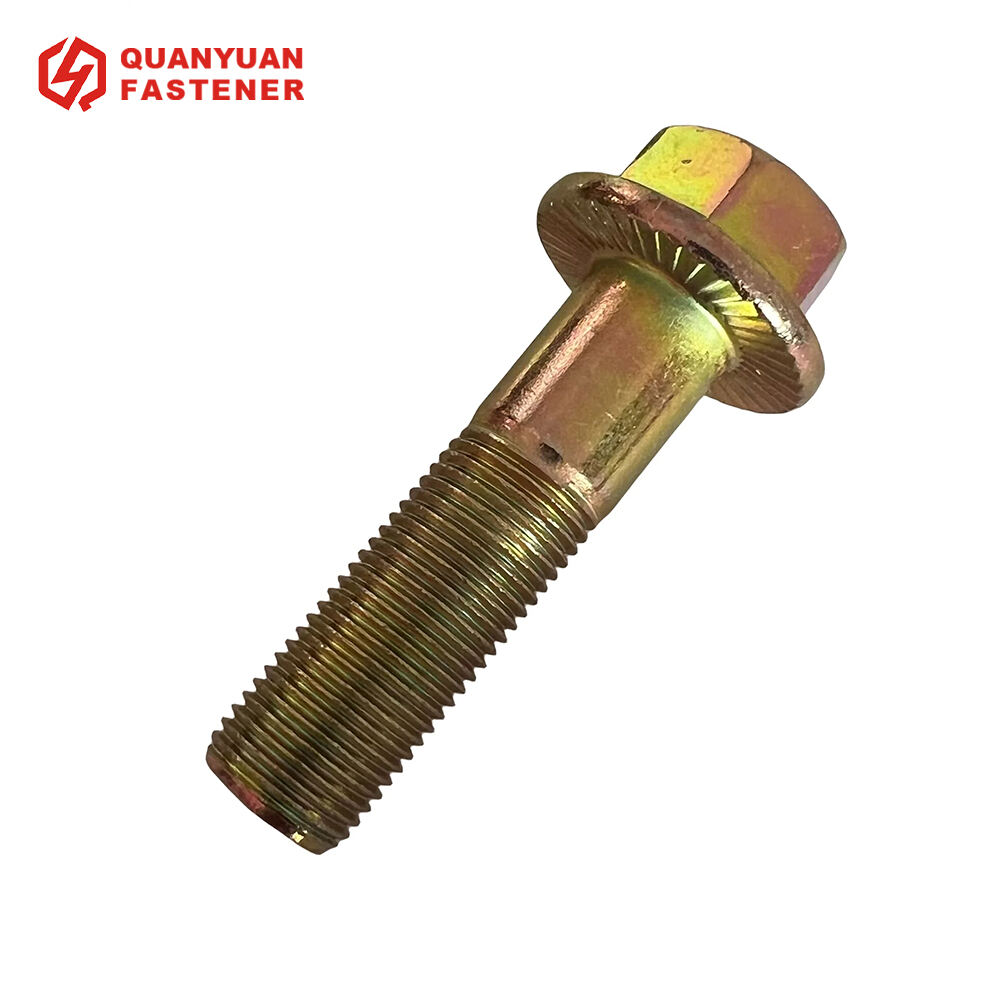 Yellow Zinc Plated DIN6921 Serrated Hex Flange Bolt