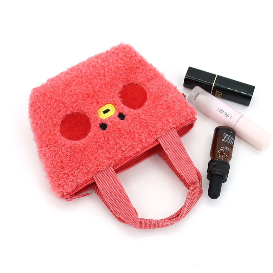 Custom Fashion Mini Teddy Fleece Crossbody Bag Sherpa Fleece Handbag Purse RPET Tote Bag for Women Winter Plush Texture Handbag details