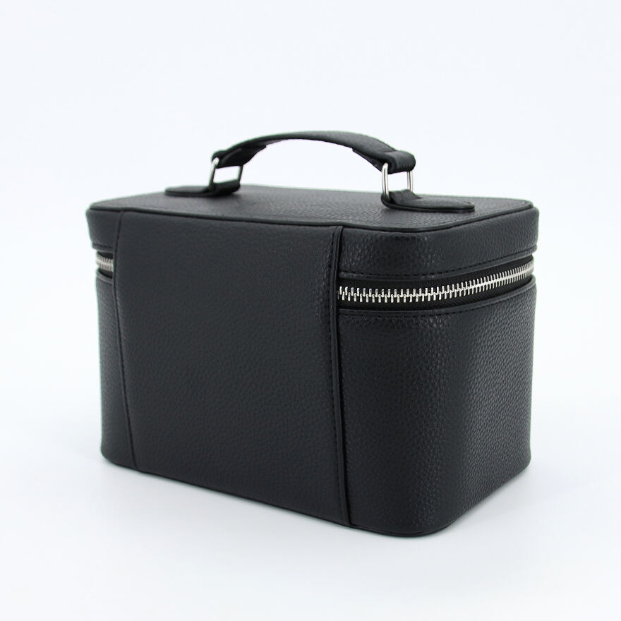 Large Functional Top Handle Travel Beauty Bag Professional Vanity Hard Makeup Case Toiletry Bag PU Leather Cosmetic Bags manufacture