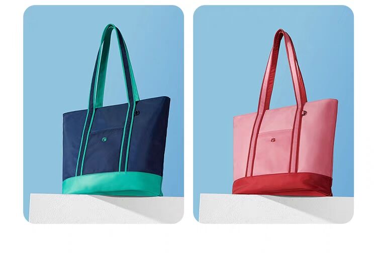 2024 Customized Large Capacity Nylon Tote Bag Shopping Bag with Handle Wholesale Beach Bag with Printed logo factory