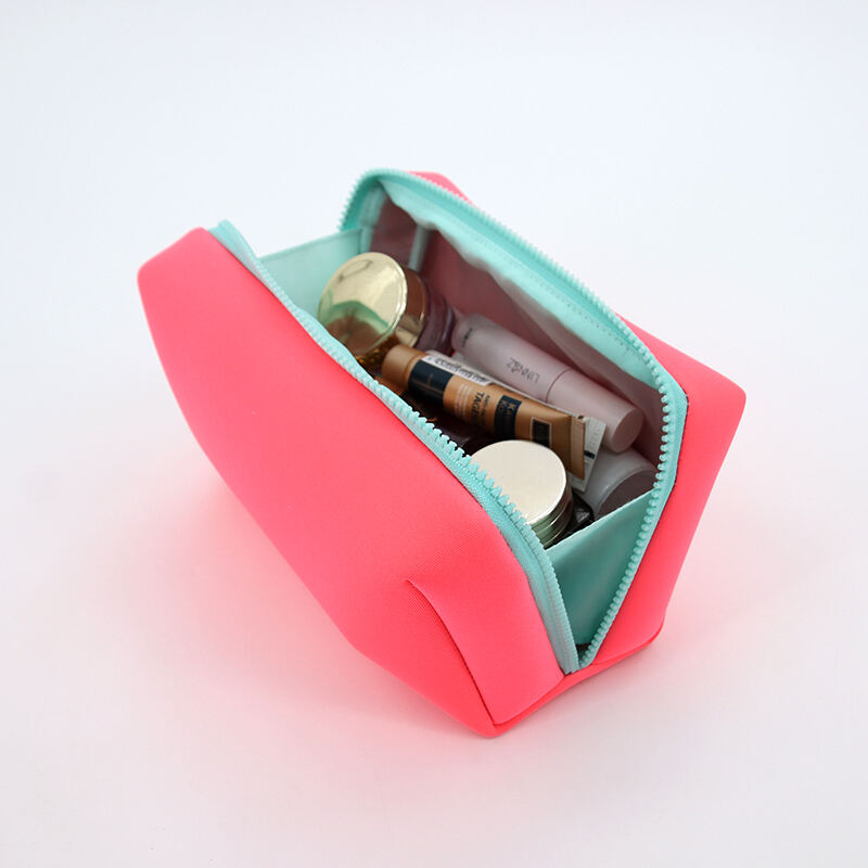 Hot Selling Travel Makeup Bag Travel Cosmetic Multi-functional Toiletry Waterproof Brushes Bag Neoprene Zipper Pouch supplier