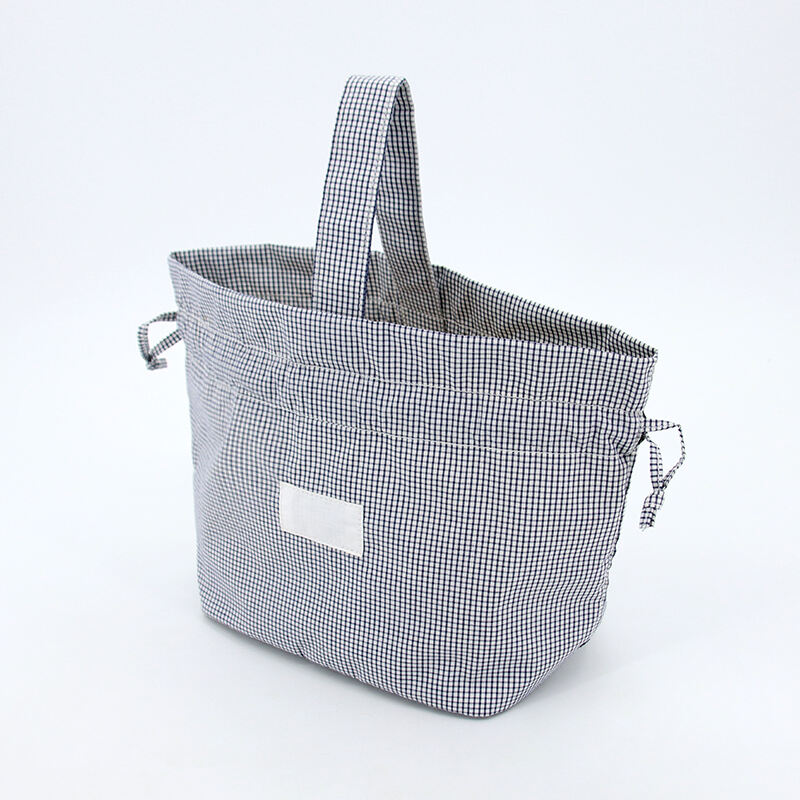 Factory Wholesale French Romantic Floral Basket Bag Skincare Pouches Custom Logo Printing Fashion Style Cotton Material Zipper factory