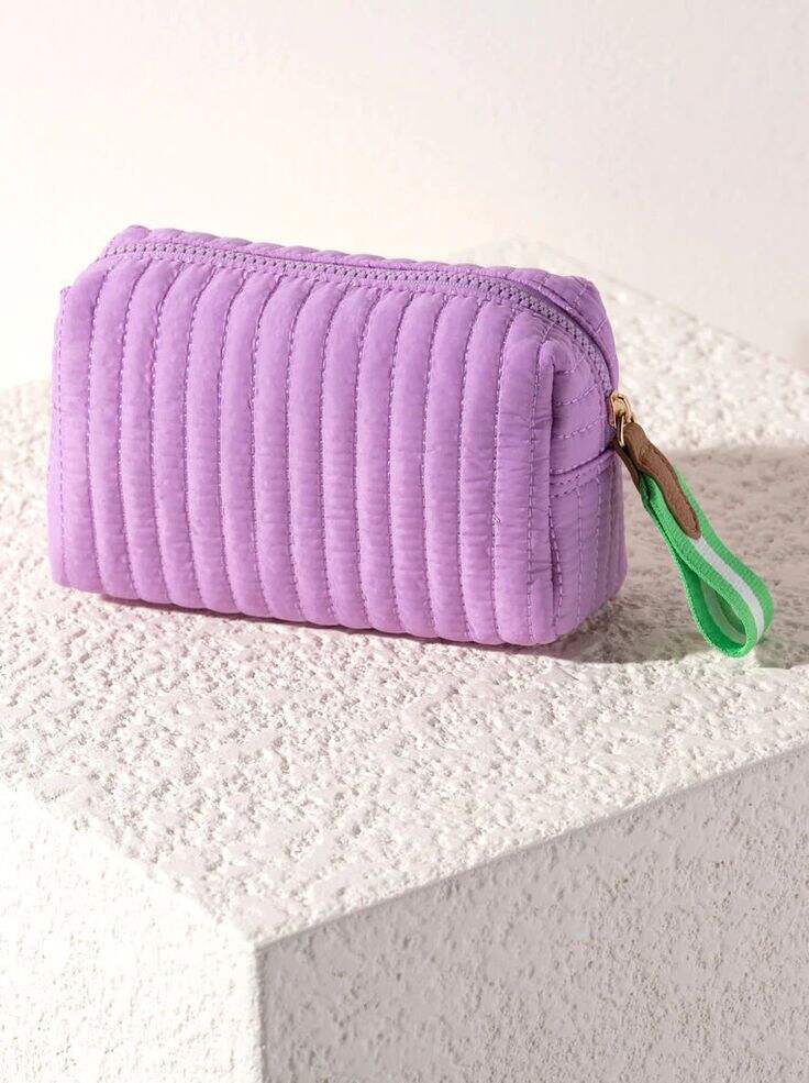 Women's Quilted Cotton Cosmetic Vanity Bag with Zipper Custom Logo Soft Travel Toiletry Makeup Case for Storage supplier