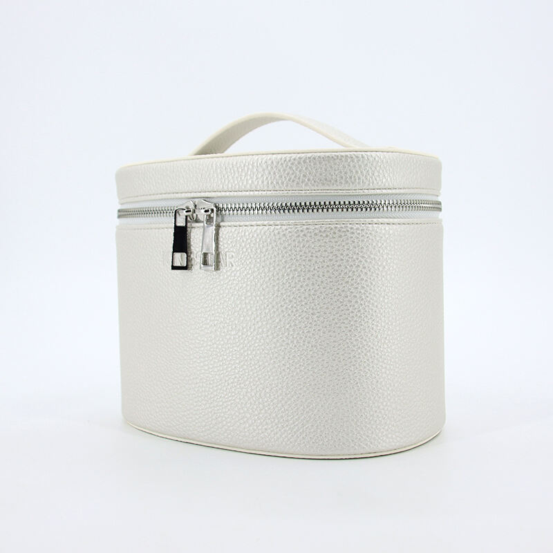 Large Capacity Portable Travel Cosmetic Bag Double Layer Waterproof PU Toiletry Storage Bucket Zipper Fashion manufacture