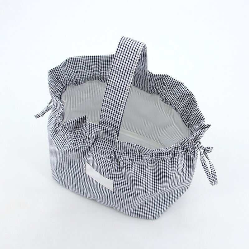 Factory Wholesale French Romantic Floral Basket Bag Skincare Pouches Custom Logo Printing Fashion Style Cotton Material Zipper factory