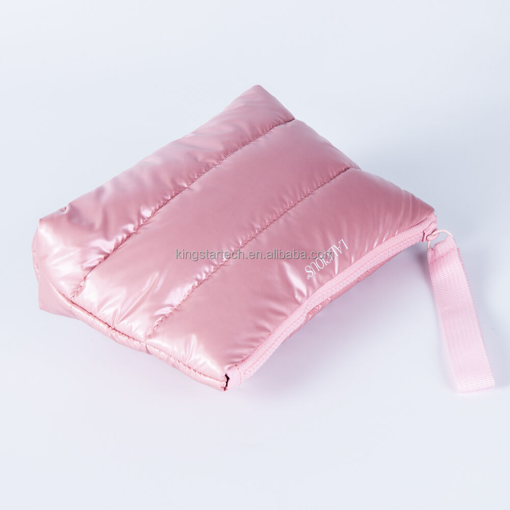 product oem customized travel nylon padded makeup bags quilted beauty pouch zipper organizer cosmetic bags for outdoor993-5