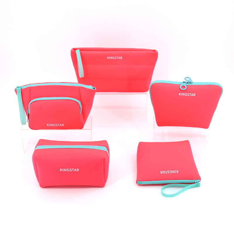 New Fashion Quilted Neoprene Makeup Bag with Zipper Featuring Velvet Jewelry Boxes supplier