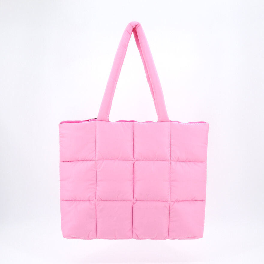Factory Wholesale Fashion Custom Lightweight Soft Padded Pillow Quilted Puffy Tote Bags Shoulder Bag Nylon Puffer Handbag supplier