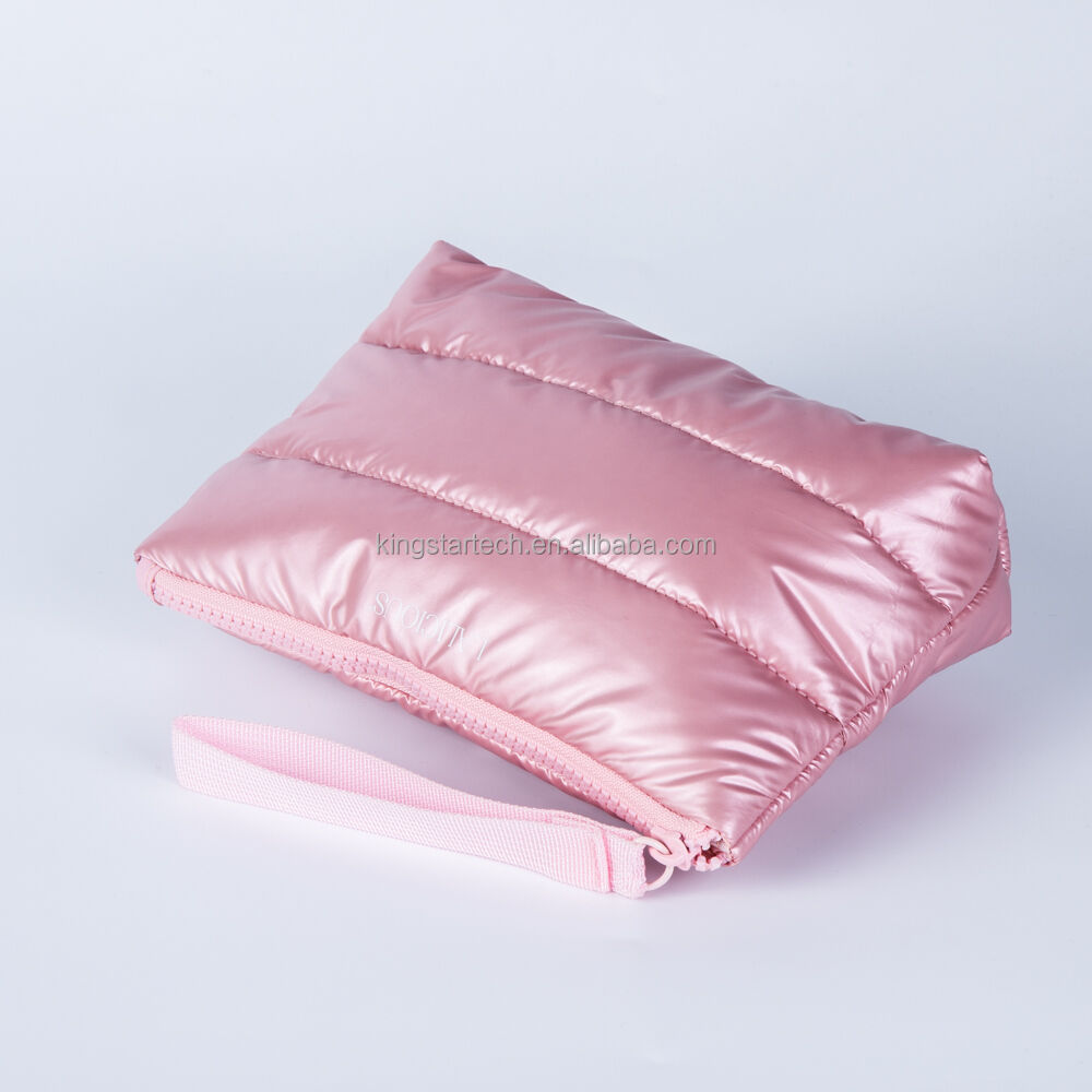 product oem customized travel nylon padded makeup bags quilted beauty pouch zipper organizer cosmetic bags for outdoor993-4